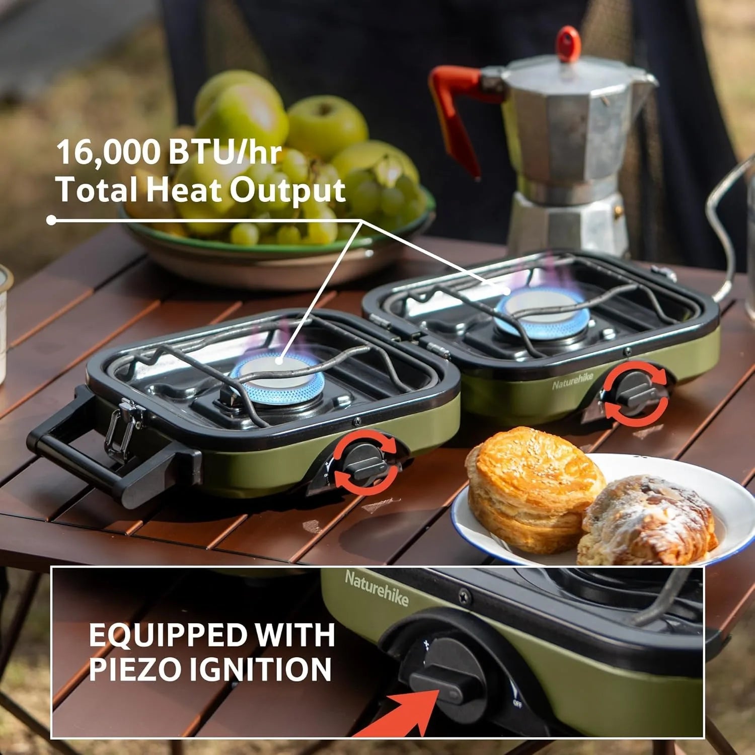 Naturehike 2-Burner Camping Stove