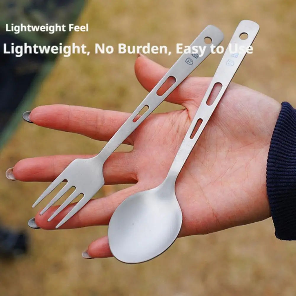 Travel Camping Utensils Set Lightweight Outdoor Survival Cutlery Spoon Knife Fork Chopsticks Durable Hiking Tableware
