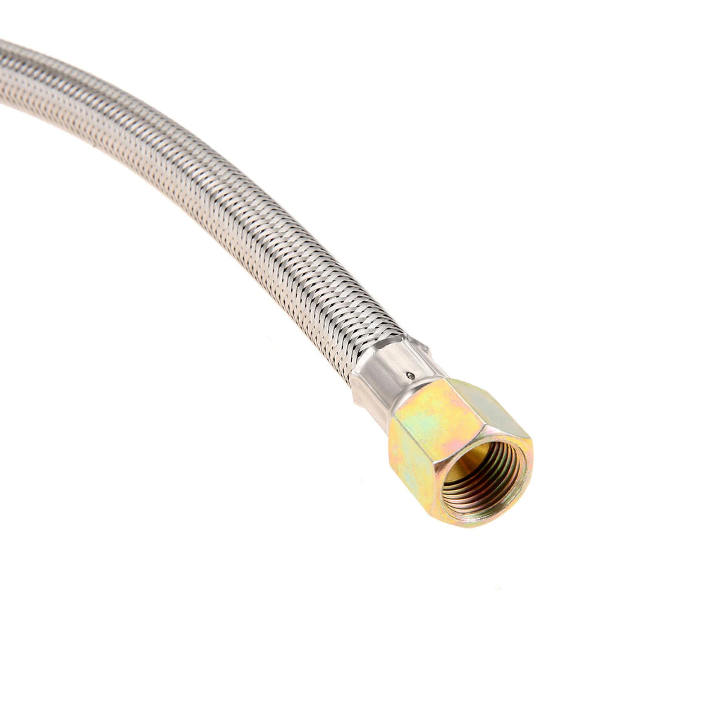 Propane Grill Y-Splitter Extension Adapter Braided Hose Length 15 with 3/8" Flare Connection with Gas Line Pipe Thread Tape Kit