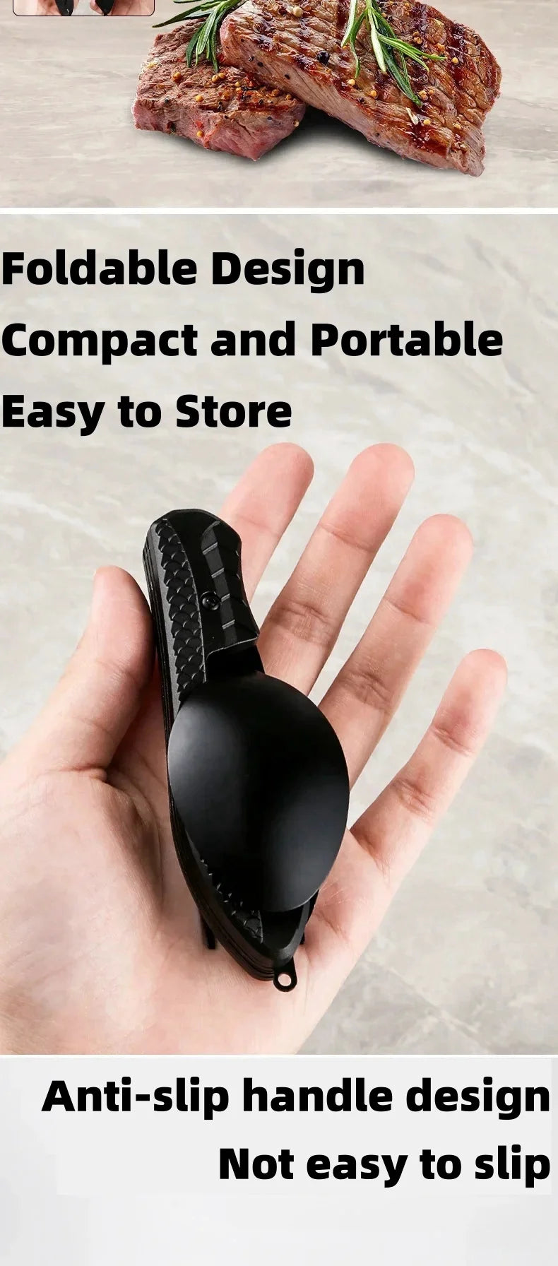 Outdoor Camping Utensils Portable Stainless Steel Foldable Spoon Fork Knife Bottle Opener Combo Set Cutlery Tableware Multitool