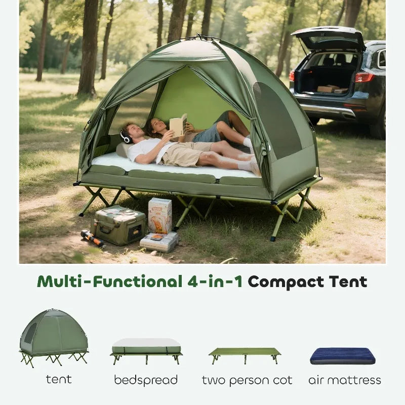 2-Person Tent Cot with Air Mattress