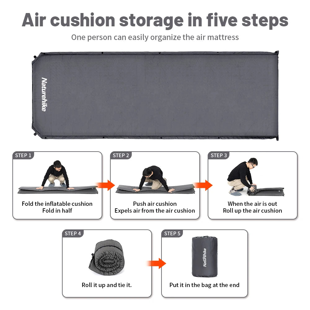 Naturehike Self-inflating Mattress D03 Inflatable Mattress 5CM Air Mattress Tourist Foam Sleeping Mat Camping Mat Tent Mattress