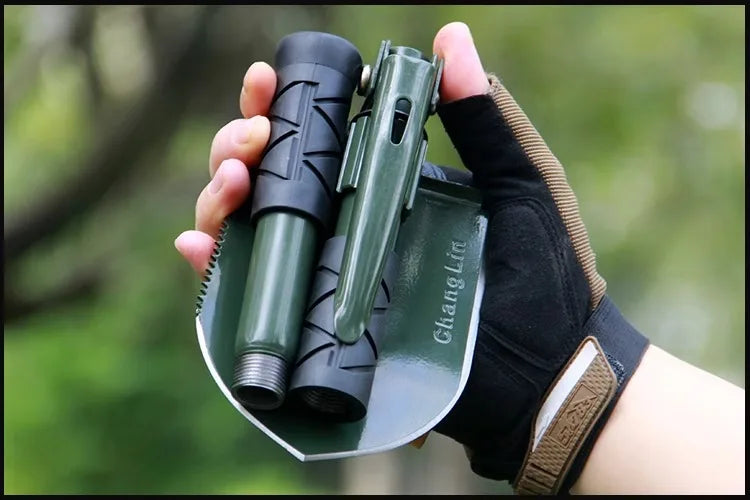 Survival equipment, camping engineer shovel, multi-functional outdoor hoe, military shovel, manganese steel thickened shovel