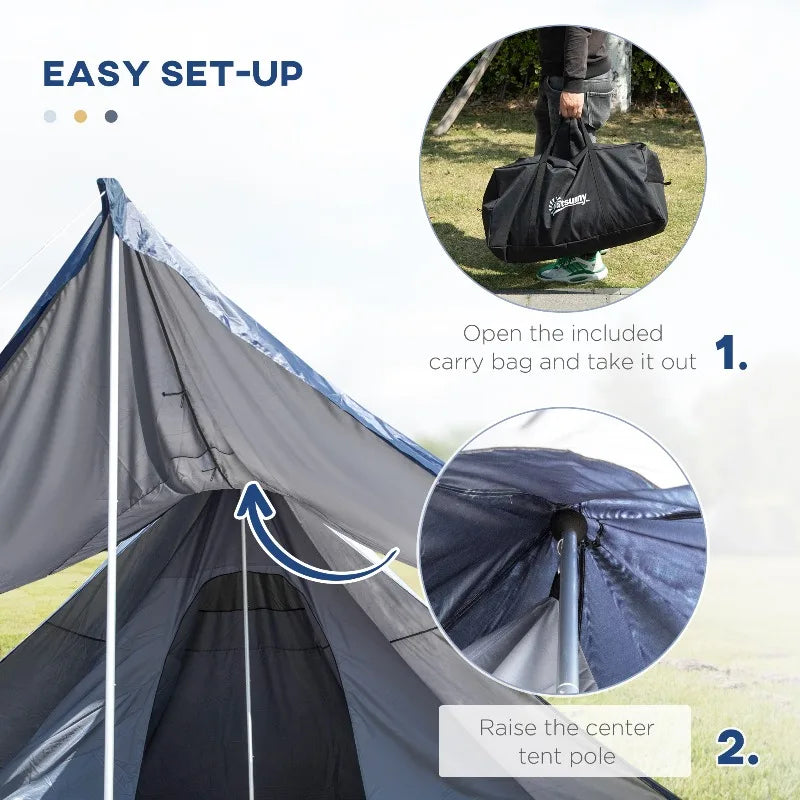 2–3 Person Teepee Camping Tent