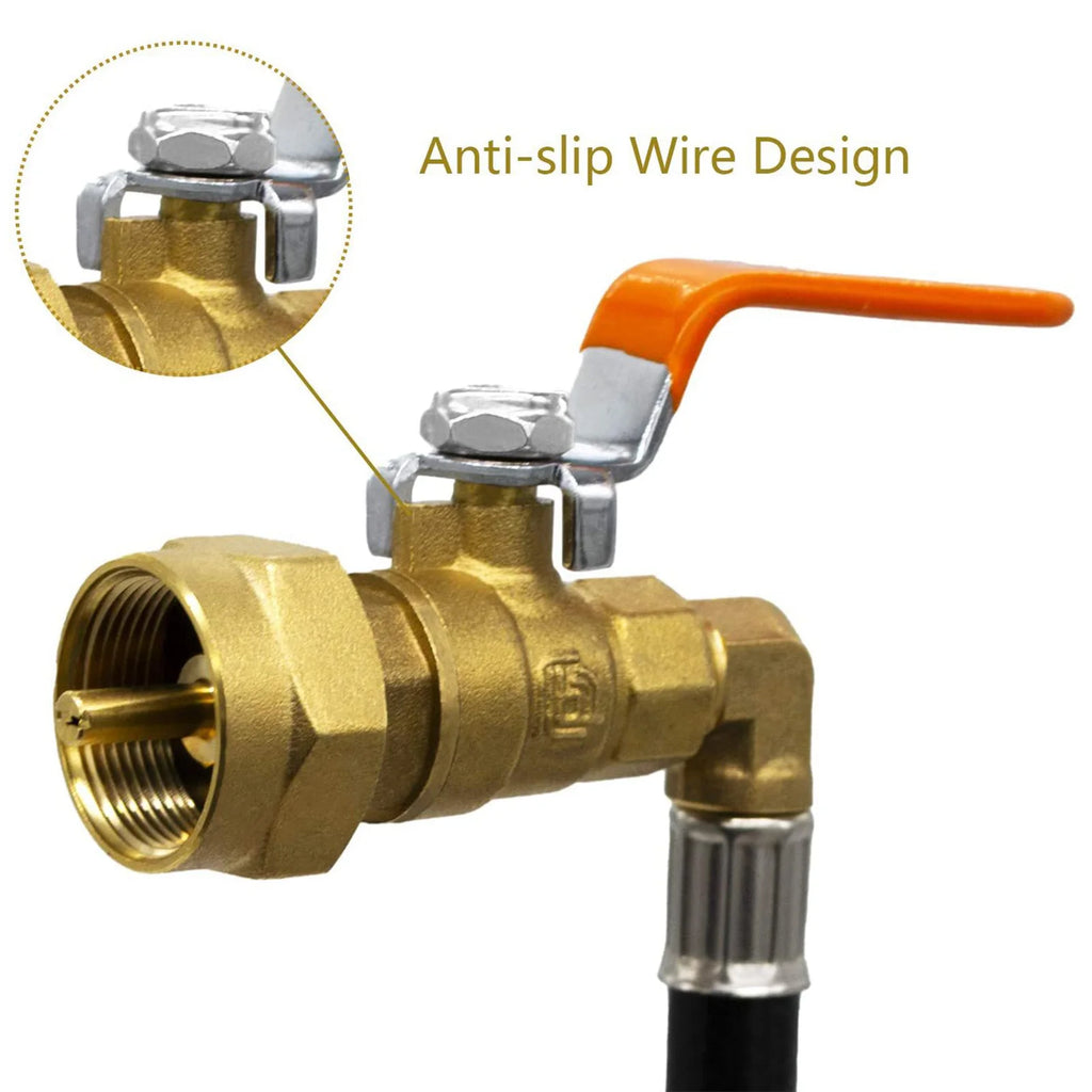 Propane Refill Adapter Hose 39.3in Propane Extension Hose Propane Refill Hose with ON-Off Control Valve For Outdoor Camping