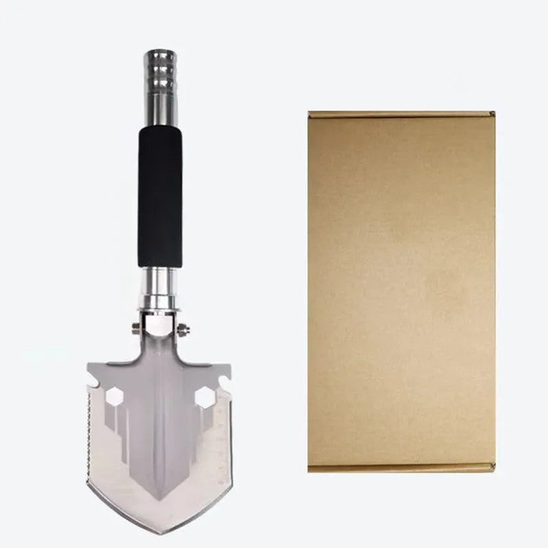 Hot selling car mounted outdoor equipment, multifunctional folding engineering shovel, convenient military shovel, camping tool