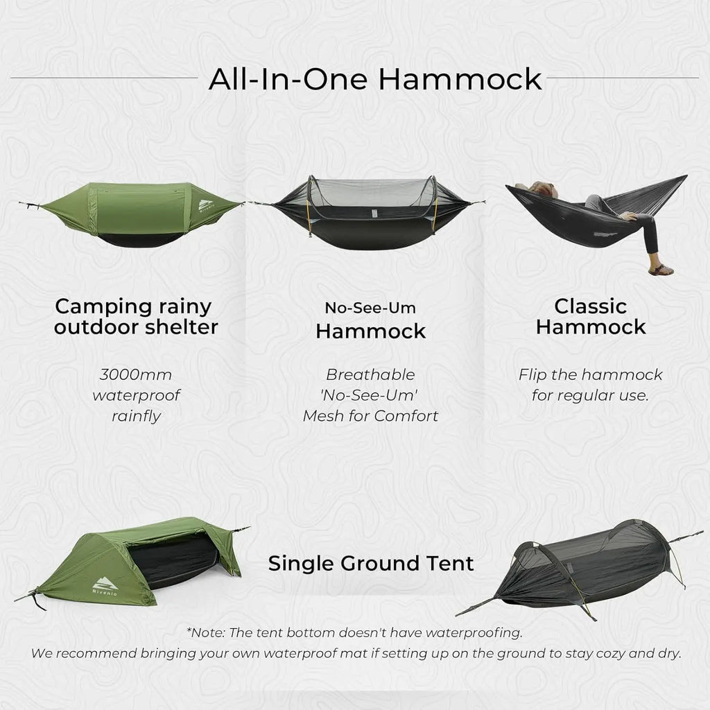 3-in-1 Hammock Tent with Rainfly