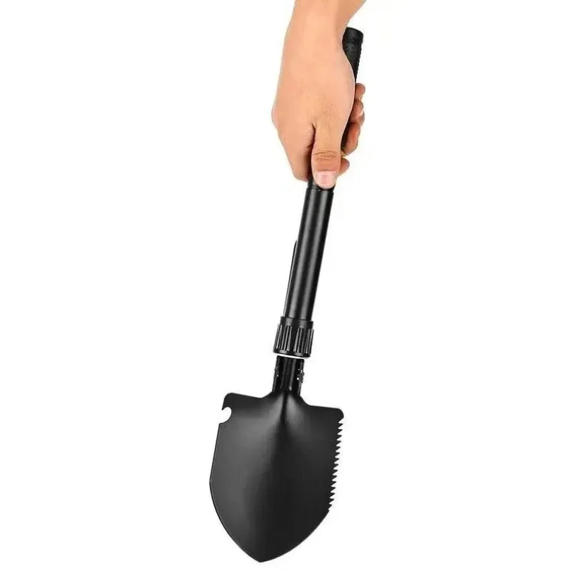 1PC Military Shovel Outdoor Multifu Outdoor Camping Shovel Outdoor Equipment Survival Engineer Shovel with Compass.