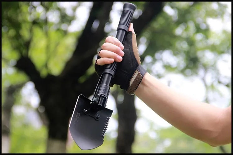 Survival equipment, camping engineer shovel, multi-functional outdoor hoe, military shovel, manganese steel thickened shovel