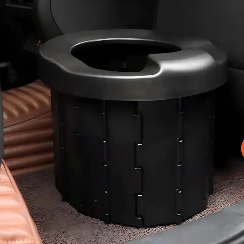 Covered Outdoor Folding Toilet, Camping Toilet, Adult Vehicle-Mounted Toilet, Children's Portable Mobile Toilet