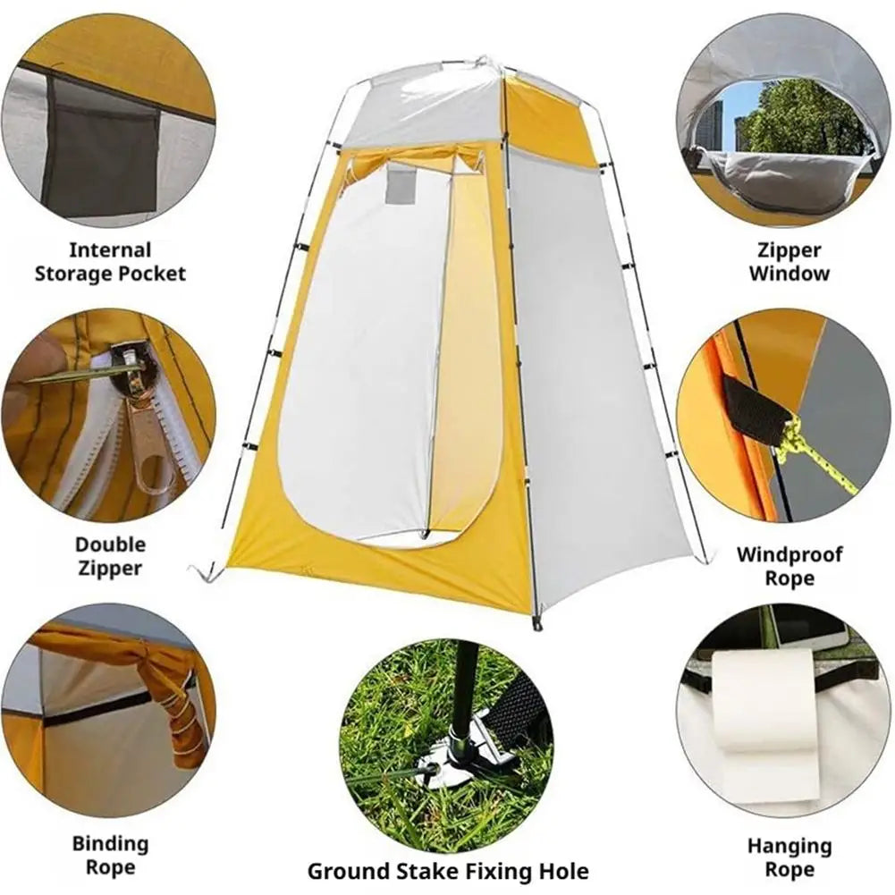 Portable Privacy Tent For Outdoor Shower Bathroom Camping Toilet Privacy Changing Room Easy Setup Lightweight Waterproof Shelter