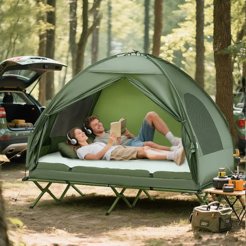 2-Person Tent Cot with Air Mattress