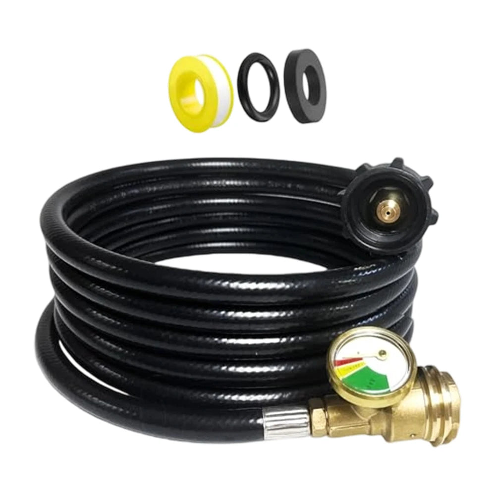 Propane Hose Portable Grill Hose As Shown 12ft Propane Hose Tool-free Installation High Pressure Resistant For Tailgate Parties