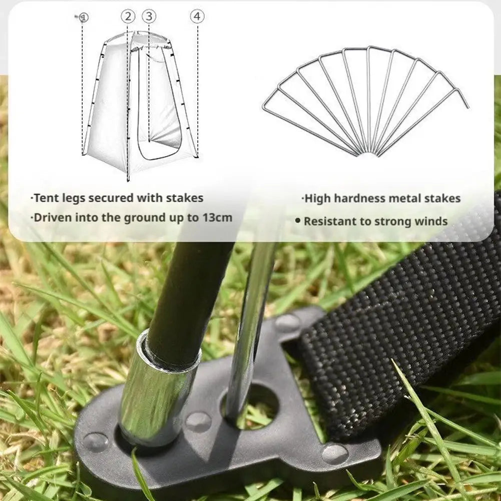 Portable Privacy Tent For Outdoor Shower Bathroom Camping Toilet Privacy Changing Room Easy Setup Lightweight Waterproof Shelter