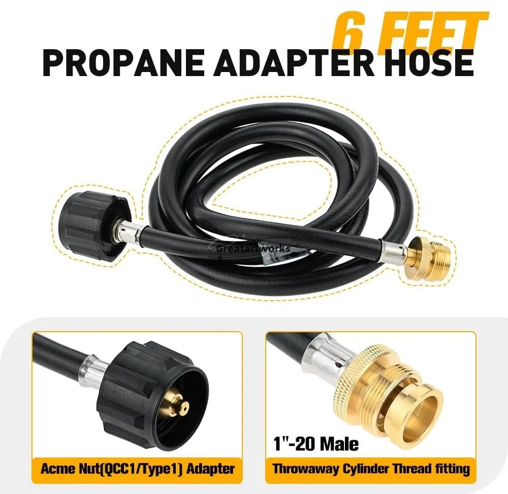 1LB Propane Regulator 6FT Adapter Hose for Coleman Propane Stoves Fold N Go Connect 5lb-20 lb Tank No fit Coleman Roadtrip LXE