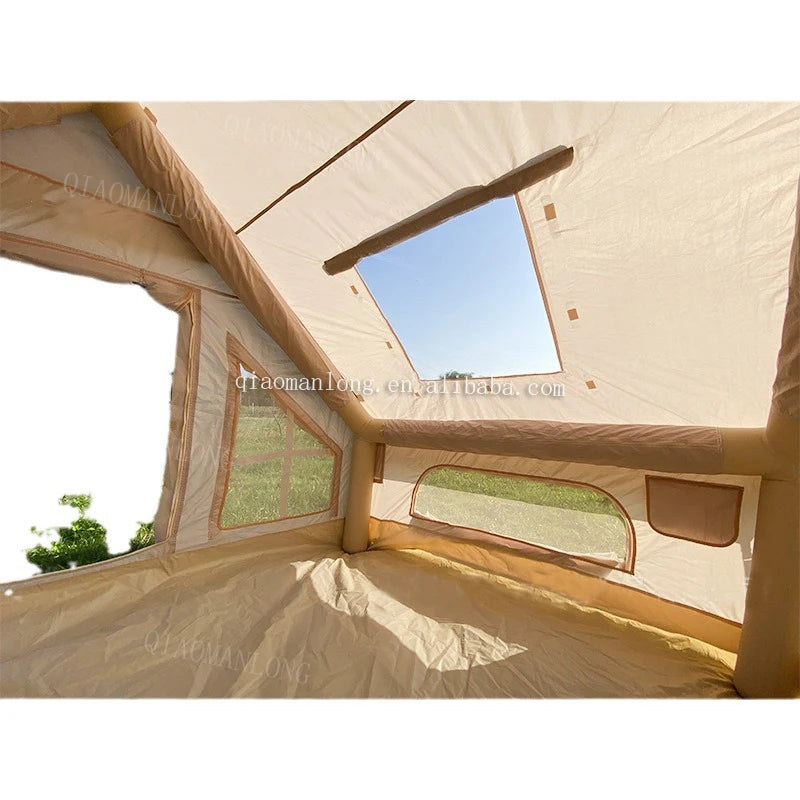 Inflatable Camping Tent - High Quality Waterproof Outdoor Four Seasons Windproof Tent For 2-4 People Use Travelling Large Space