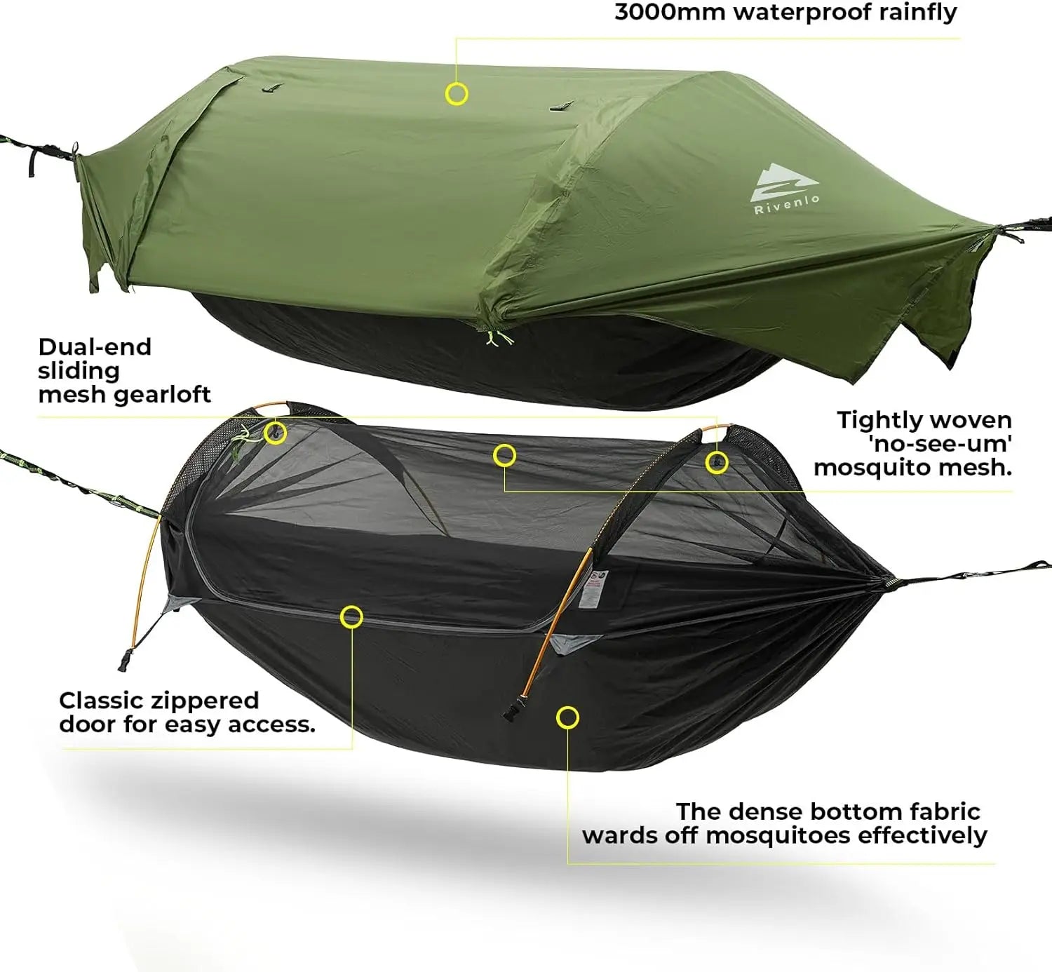 3-in-1 Hammock Tent with Rainfly