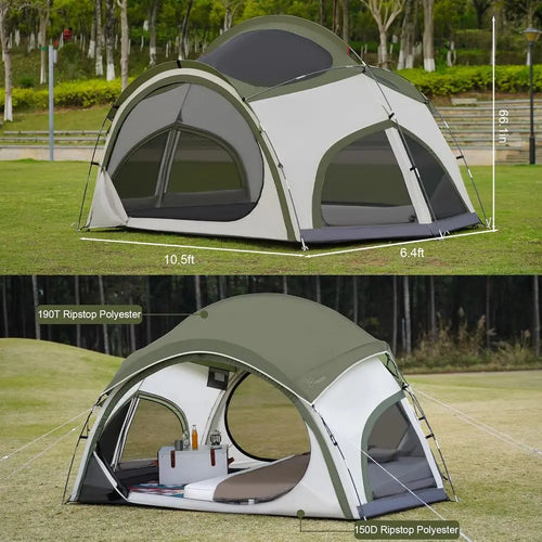 3–4 Person Canvas Camping Tent