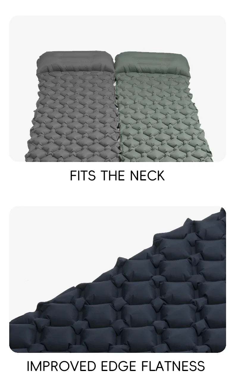 TARKA Inflatable Camping Mats Air Mattress With Pillow Outdoor Tourist Sleeping Pad Self-Inflating Mattress For Hiking Climbing