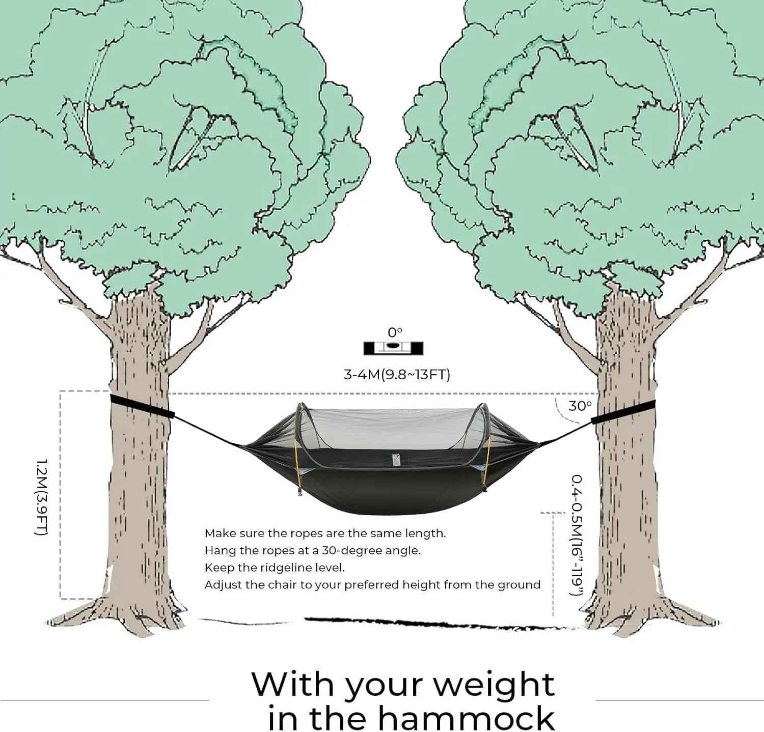 3-in-1 Hammock Tent with Rainfly