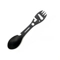 Camping Utensils Set Stainless Steel Outdoor Survival Gear 5 in 1 Tableware Travel Hiking Cutlery Fork Spoon Opener