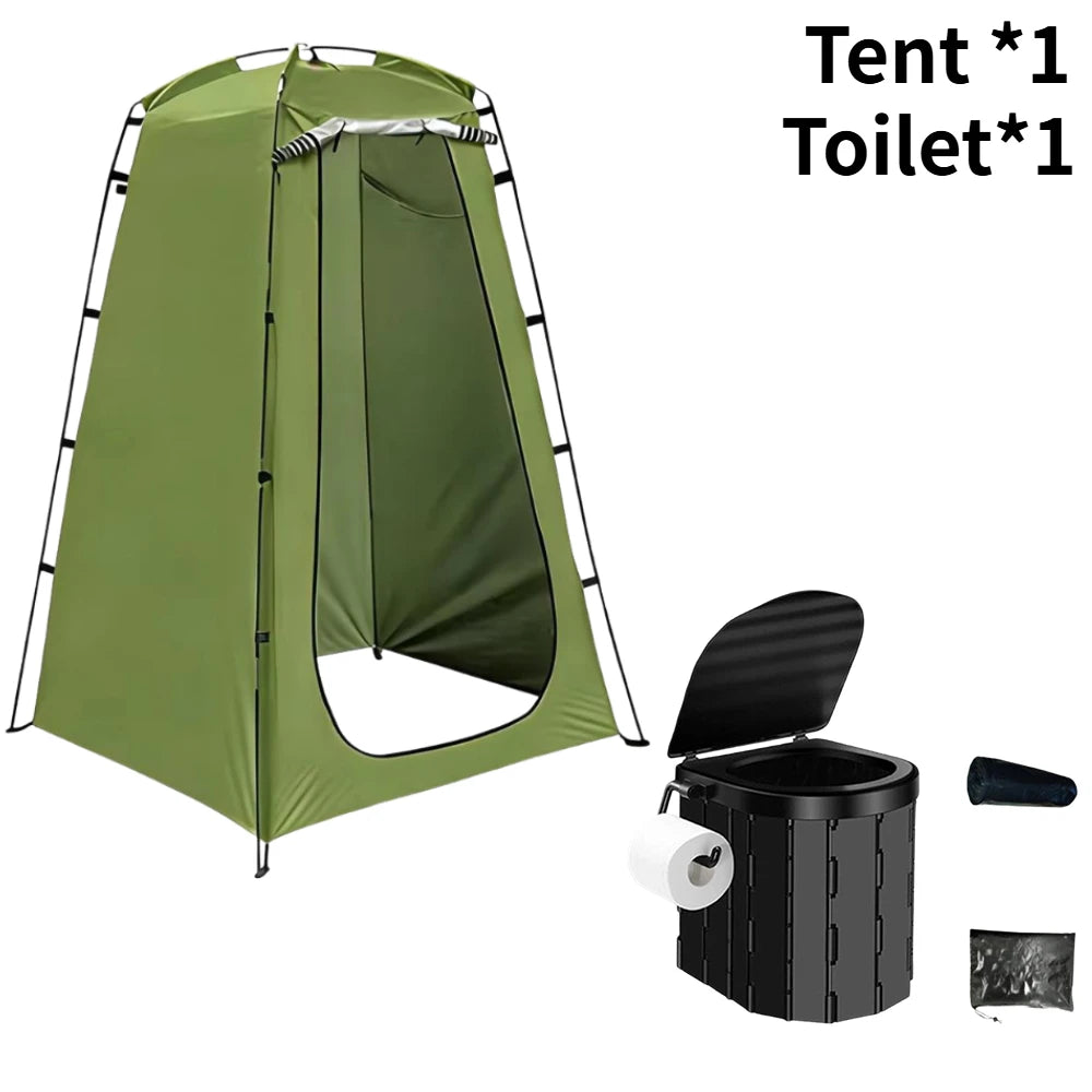 Portable Privacy Tent For Outdoor Shower Bathroom Camping Toilet Privacy Changing Room Easy Setup Lightweight Waterproof Shelter