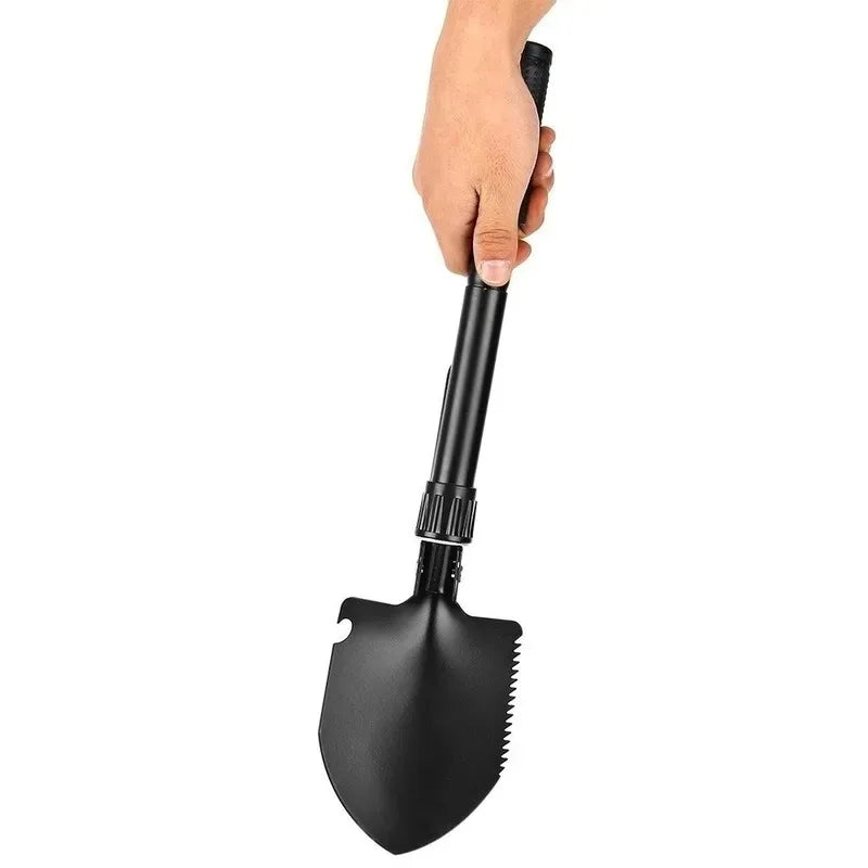 1PC Military Shovel Outdoor Multifu Outdoor Camping Shovel Outdoor Equipment Survival Engineer Shovel with Compass.