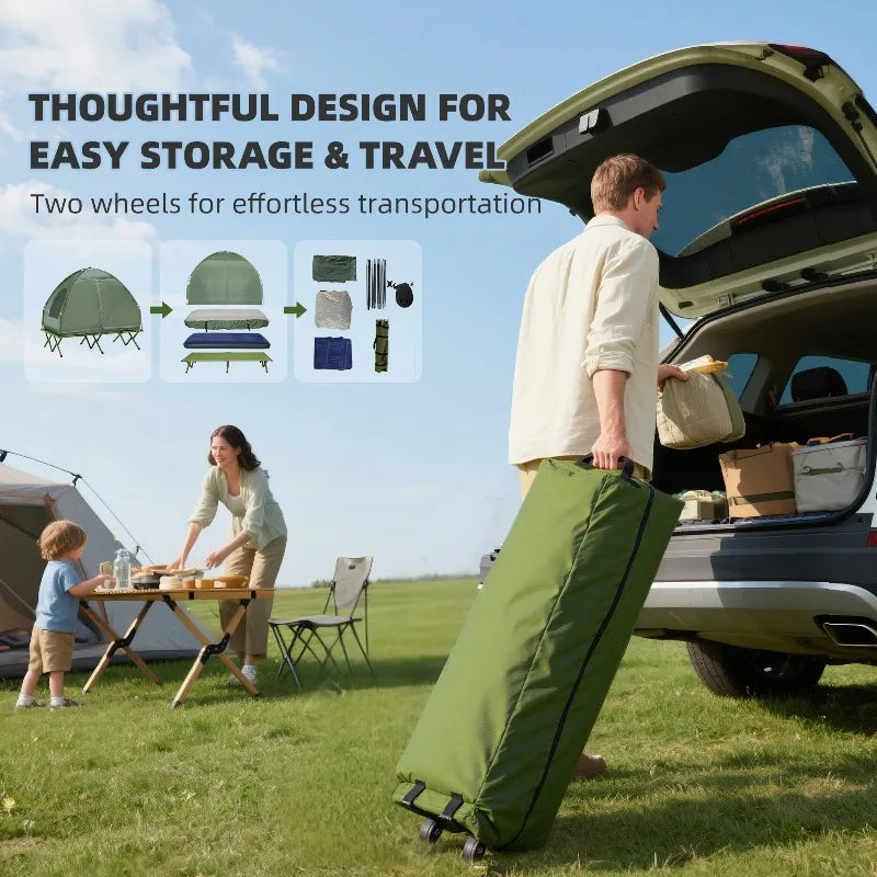 2-Person Tent Cot with Air Mattress