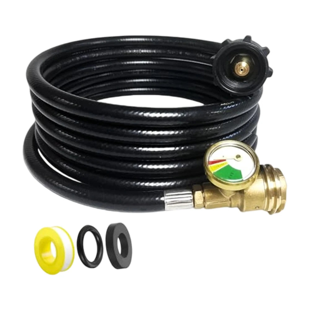 Propane Hose Portable Grill Hose As Shown 12ft Propane Hose Tool-free Installation High Pressure Resistant For Tailgate Parties