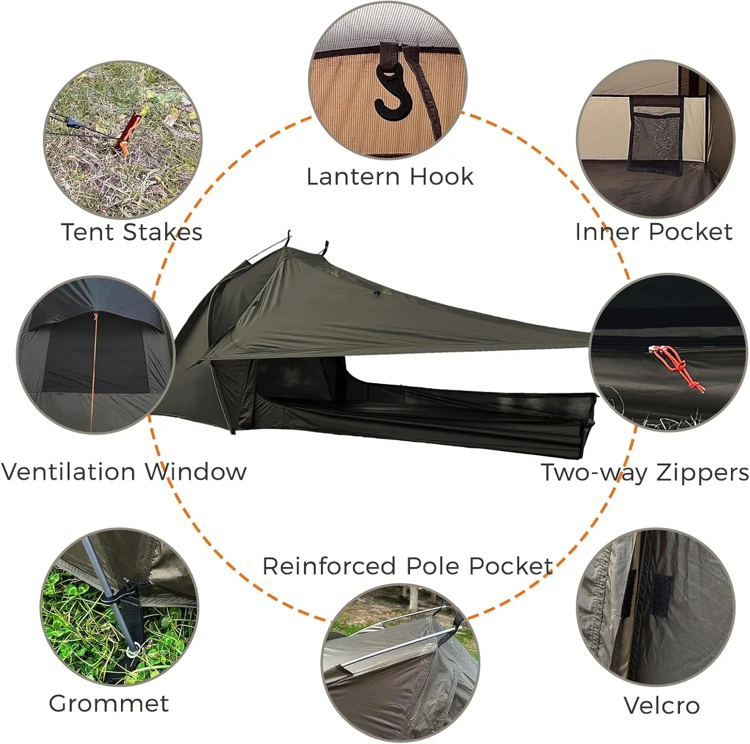 Ultralight 1-Person Backpacking Tent