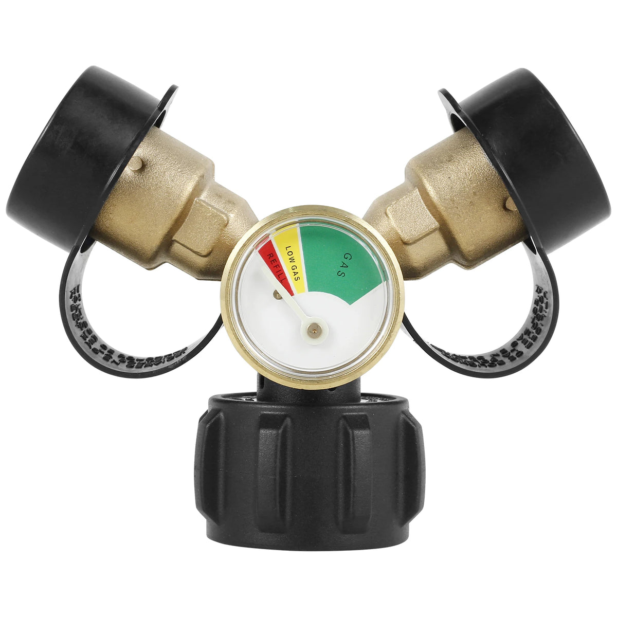 1/2/3 Way Propane Splitter with Gauge Brass Propane Tank 3Y Splitter Adapter Premium Propane Gas Splitter QCC1/Type1 Propane